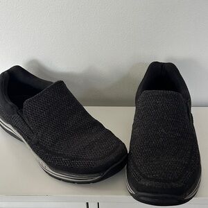Skechers Black Slip-On Knit Casual Walking Shoes
